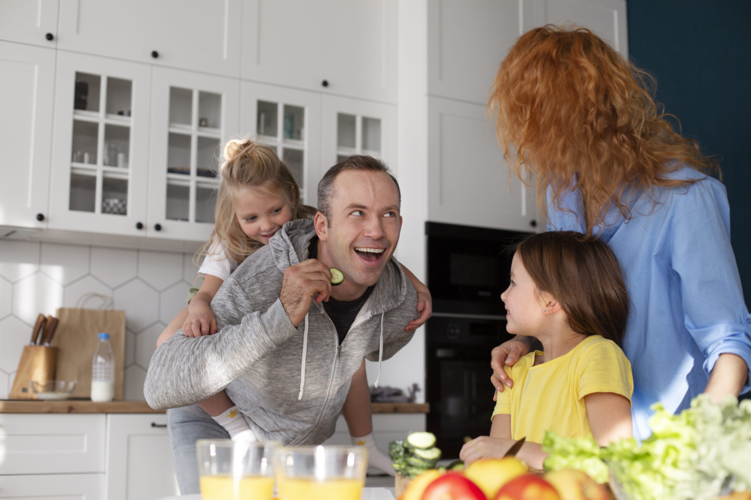 Family enjoying quality time together, highlighting the theme of healthy reheating for stronger families.
